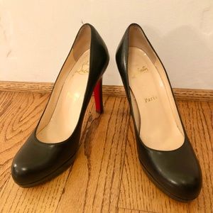 Christian Louboutin platform 4” black heels